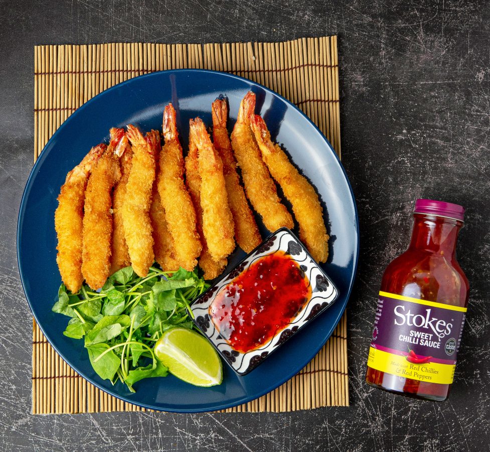 King Prawns Tempura with Sweet Chilli Sauce - Stokes Sauces